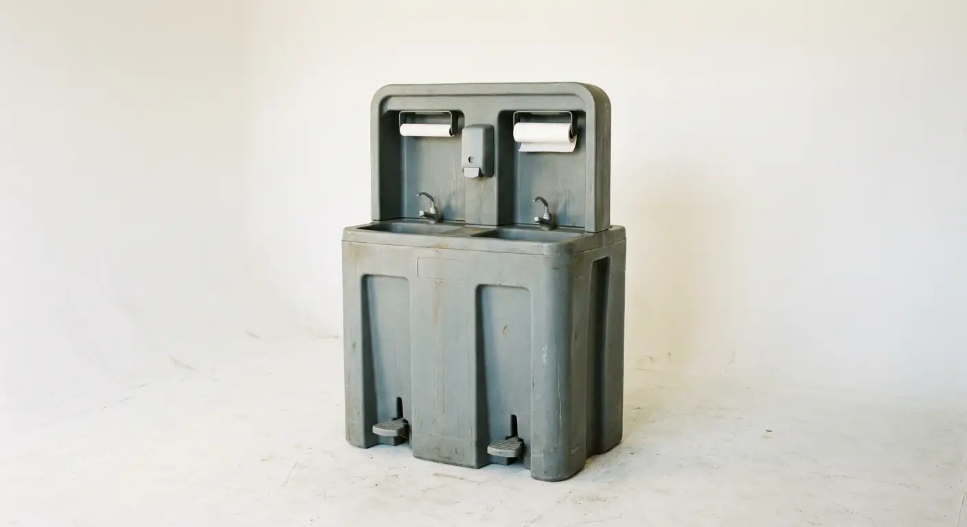 Portable hand wash station unit technical view in New Haven, CT