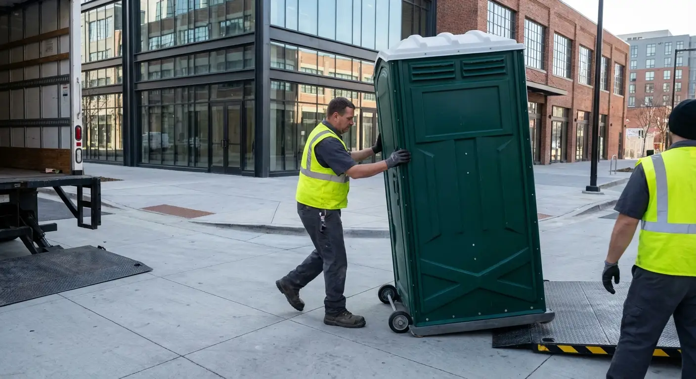 Portable restroom services in New Haven Arts District