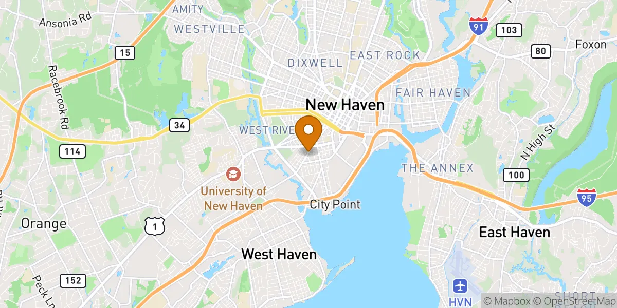  neighborhood map in New Haven, CT