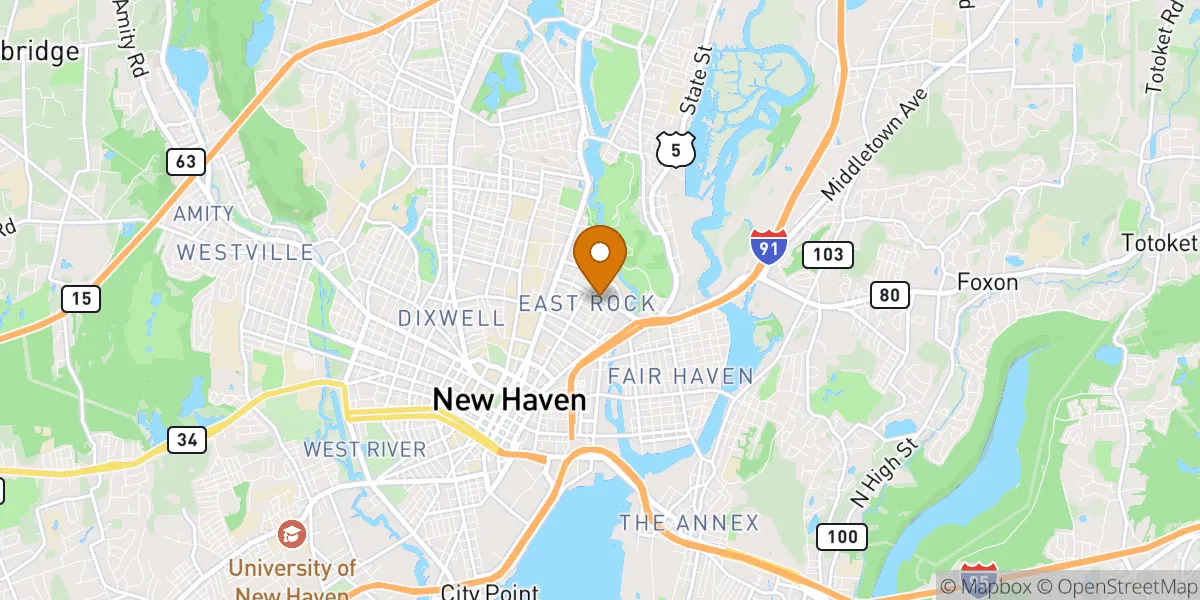  neighborhood map in New Haven, CT