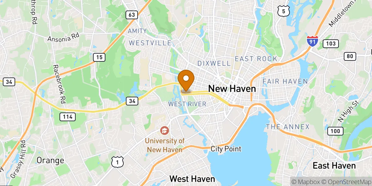  neighborhood map in New Haven, CT