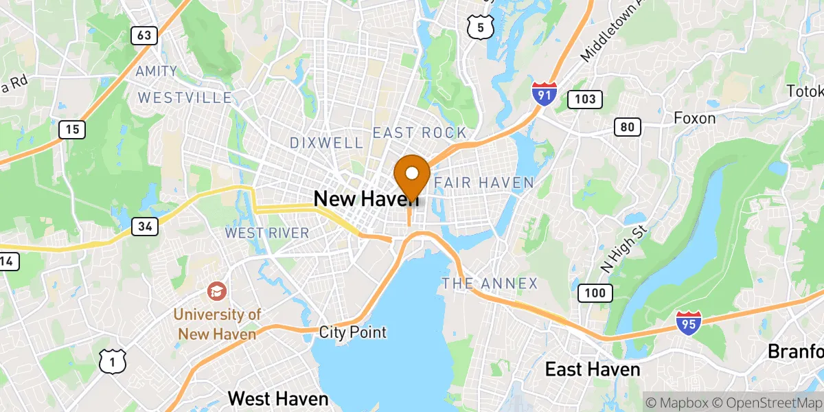  neighborhood map in New Haven, CT