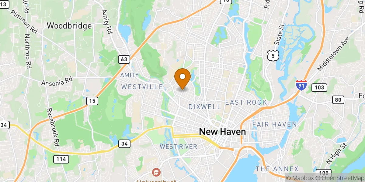  neighborhood map in New Haven, CT