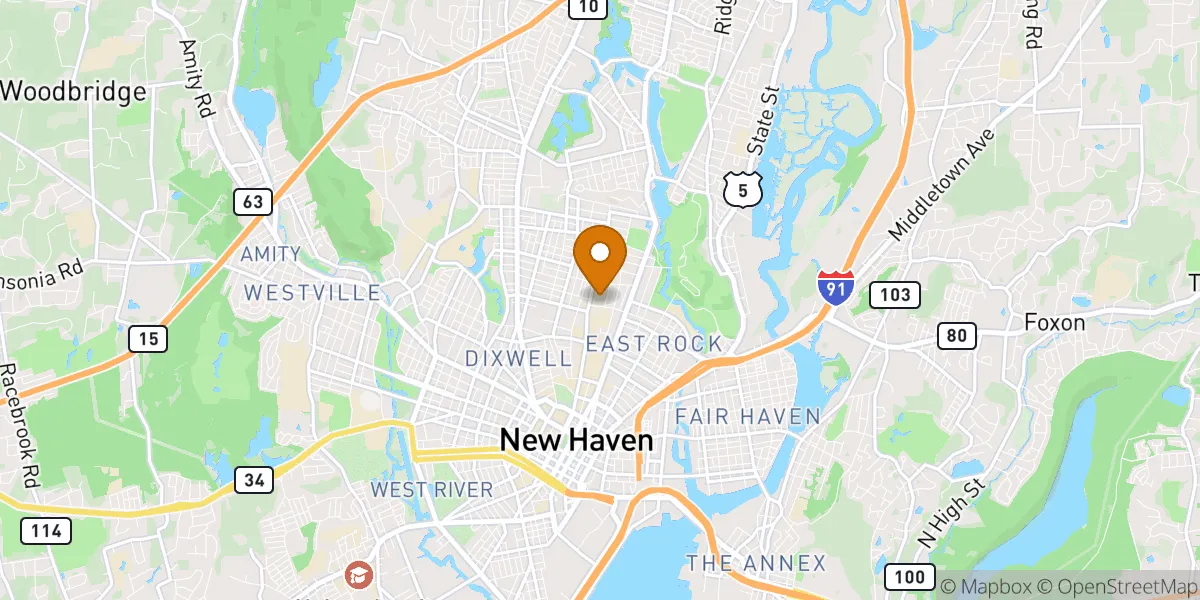  neighborhood map in New Haven, CT